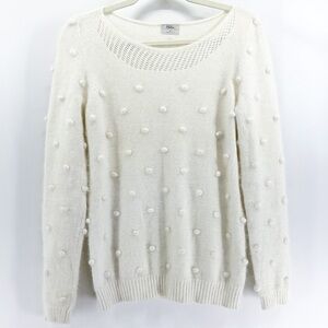 J. Crew Wallace White Angora Rabbit Hair Super Soft Bauble Boat Neck Sweater